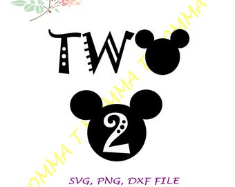 Mickey mouse, Disney, Twodles, Second birthday, 2nd birthday, Birthday shirt, Mickey birthday, Disney birthday, Birthday outfit, Disney svg