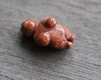 Goldstone Goddess Venus Of Willendorf Figurine F138