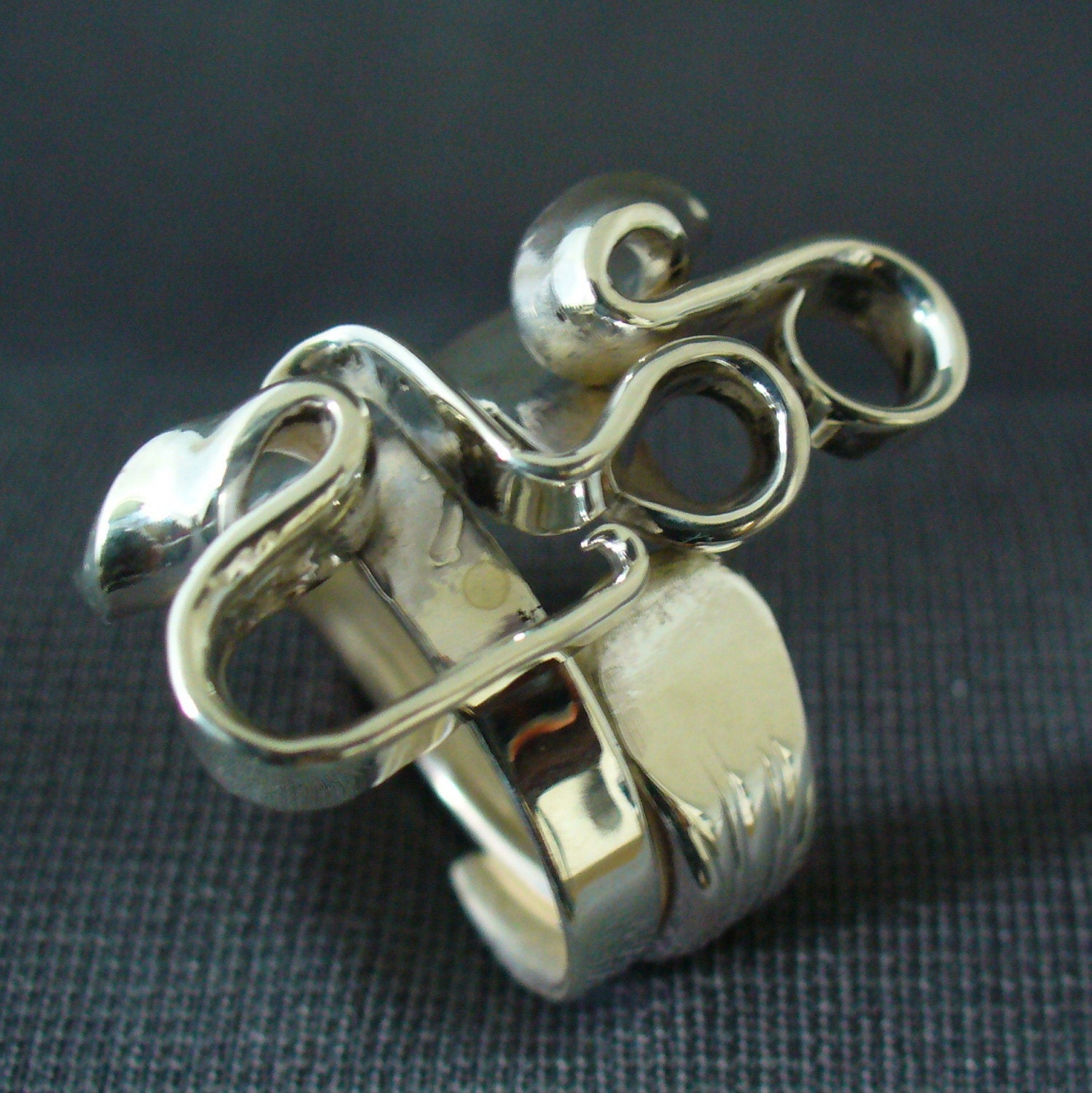 Solid Sterling Silver Real Fork Ring Size 5 to 16