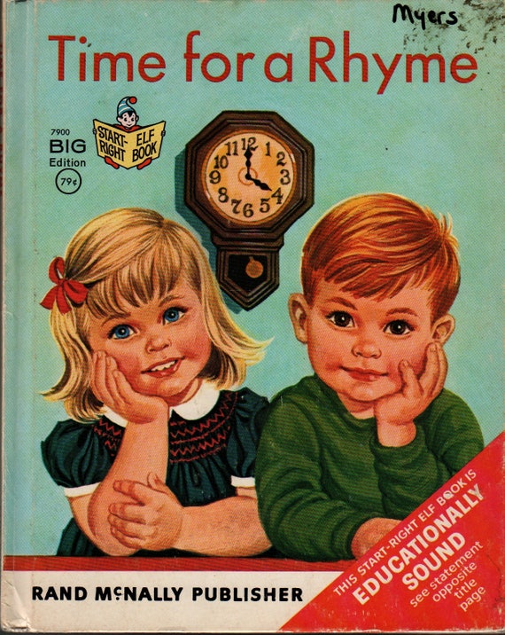 Time for a Rhyme + Ellen Wilkie + Sharon Kane + 1966 + Vintage Kids Book