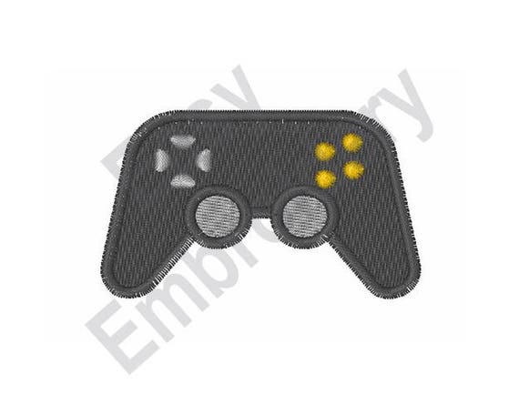 Video game controller applique embroidery