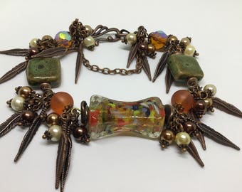 Copper Charm Bracelet.