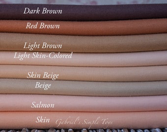 Cotton Interlock Fabric (Jersey) for Making Waldorf dolls and Soft Stuffed Dolls.100% cotton, 50 cm (20") length