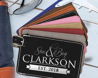 Personalized Leather Luggage Tag, Luggage Tags Personalized, Custom Luggage Tag, Monogram Luggage Tag, Engraved Luggage Tag, Luggage Tags