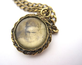 Antique Pools of Light Locket - Victorian Bubble Pendant - Crystal Ball