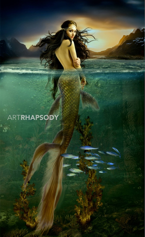 Realistic Mermaid transformation Custom photoshop