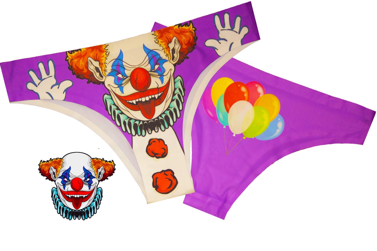 Scary Clown Women's Panties Underwear Halloween