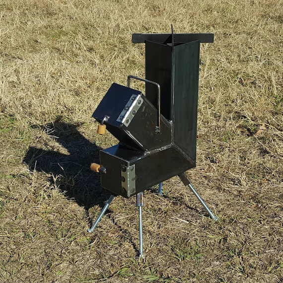 Rocket Stove Self Feeding With Airflow Valve clear coat