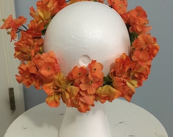 Flower Crown - Orange - Autumn Bright Flower Crown