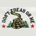 2.5T Medium Don't Tread On Me Embroidery Design - Instant Digital Download