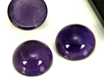 1 pc 10 mm amethyst high dome 4.5 mm genuine round cabochon 100CB