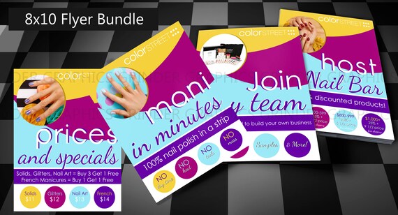 color street flyer bundle 8x10 digital instant download flyer strips