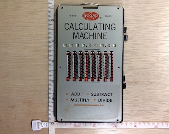 Vintage Wizard Calculating Machine West Germany Used