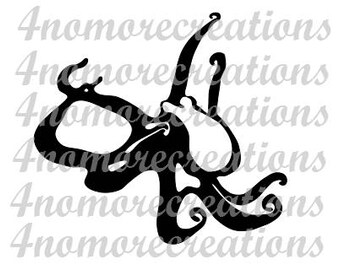 OCTOPUS BUMPER STICKER decal, vinyl car decor, sticker applique, diy notion, squid, marine life, sea creature, ocean animal