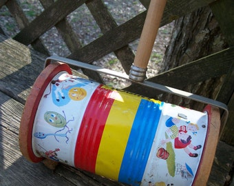 Vintage 1950's Fisher Price Toys Musical Chimes Push Toy