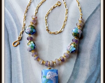 Artisan Lampwork Glass Necklace