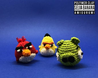 Angy birds & Bad piggies, Handmade crochet
