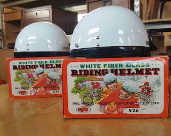 One RARE Vintage WFS motorcycle helmets in original box's. Two are available