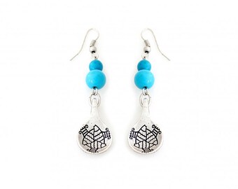 Hängeohringe with Turquoise natural stone