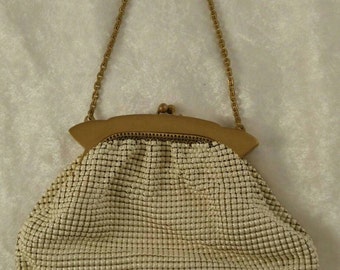 Vintage Whiting & Davis Mesh Purse, White