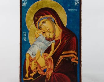 Christian Icon Madonna with Jesus, Virgin Mary, catholic icons and orthodox icons