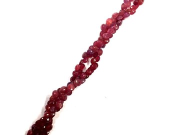 Natural Faceted 18" Strand Pink Sapphire Onion Shape Beads 7-8mm Gemstone Beads