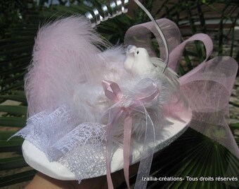 ring bearer nest, pink & white ring bearer pillow revisited