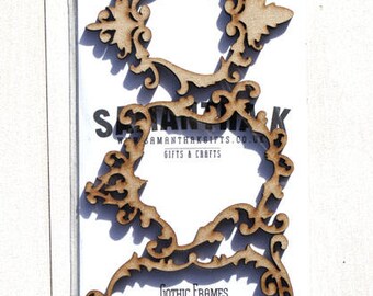 Gothic mixed media frames MDF - 3 pack