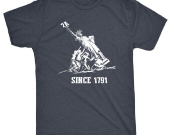 Lady Liberty/Iwo Jima Tee Shirt- 2nd Amendment Gun Rights T Shirt
