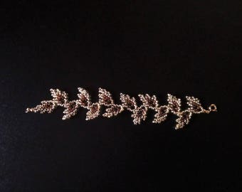 Bracelet gold and Brown fall leaves