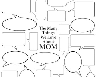 The Many Things We Love About Mom - Vector Art