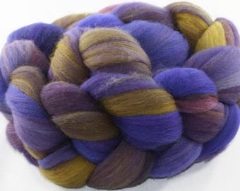 Hand Dyed roving - Superwash Targhee wool spinning fiber