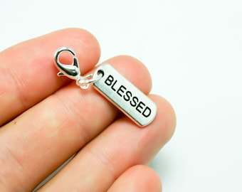 Blessed Charm. Custom Blessed Charm. Bracelet Charm. Feel Blessed. SCC432