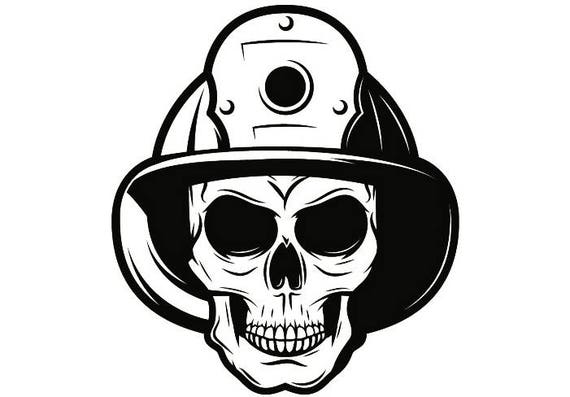 Firefighter Skull 2 Firefighting Helmet Fireman Fighting Fire