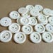 Off white plastic sewing buttons - set of 25 vintage craft buttons 19mm