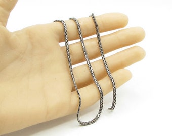 925 sterling silver - herringbone zig zag detail 18" necklace - n1001