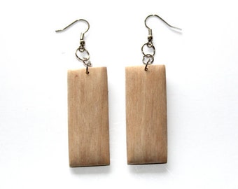 3 Pairs of Wood Earrings, Unfinished Wood Earrings, Wood Jewelry, Ecofriendly Jewelry, Craft Supply