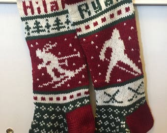 Personalized Hand Knit Christmas Stockings