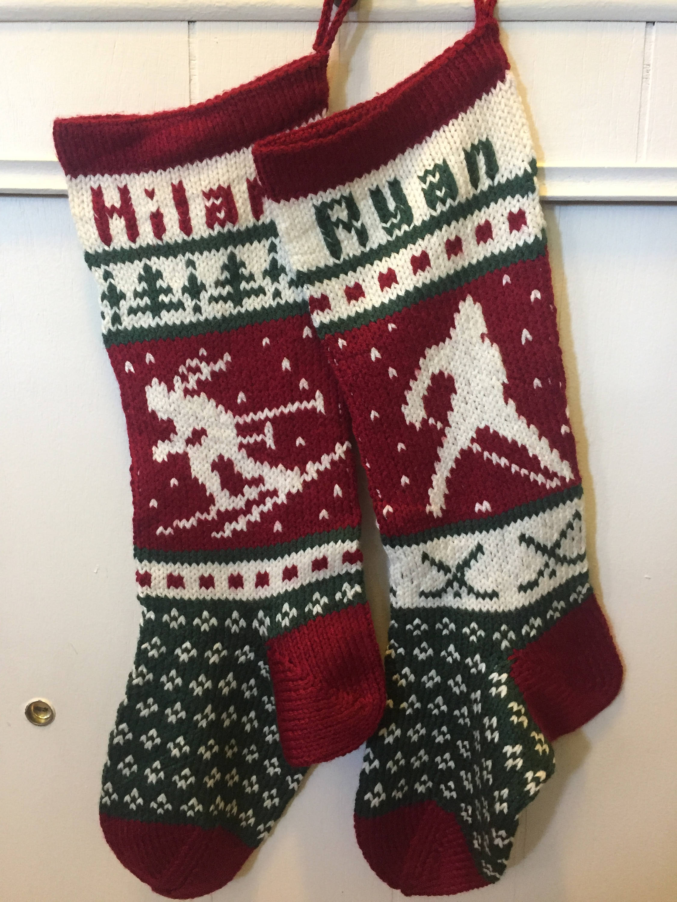 Personalized Hand Knit Christmas Stockings