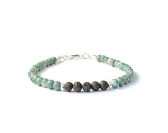 Ching Hai Jade Essential Oil Diffuser Bracelet, Aromatherapy Jewelry