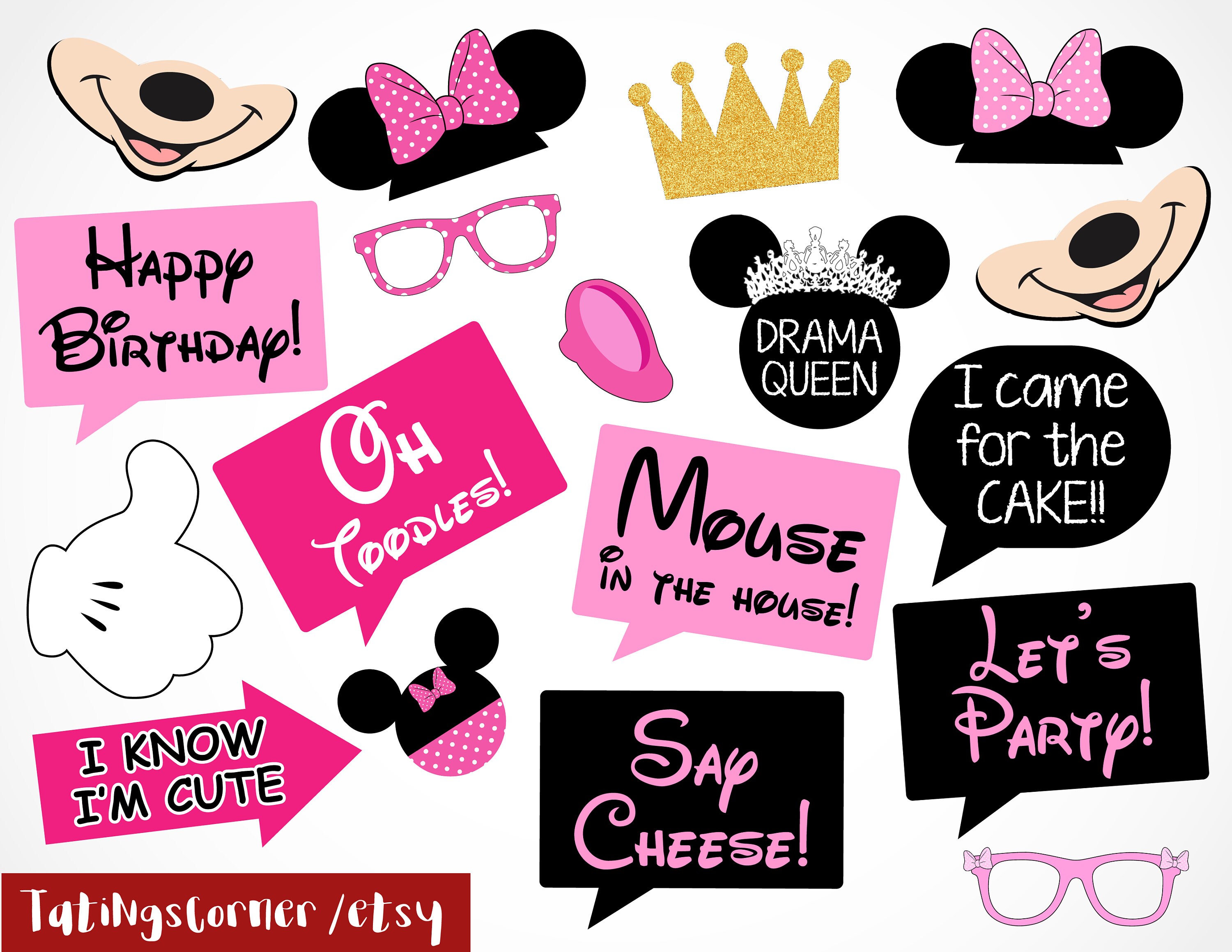 Playful image inside minnie mouse photo booth props printable Genius image in minnie mouse photo booth props printable