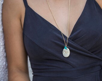 Blue Bird Necklace Vines White Locket, White Jewelry, Boho Locket Long, Blue Oval Locket, Floral Locket White Pendant, Long Chain Necklace