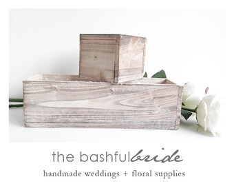 White wood planter, 7 sizes, wedding decor, planter box, white wood box, rustic planter, wedding centerpiece, wood planter, distressed wood