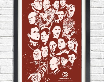 Babylon 5 - ALL CHARACTERS - 19x13 Poster