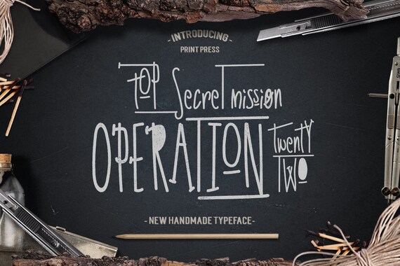 Digital Font, Hand written font, Hand drawn font, Display font, Invitation font, Operation 22