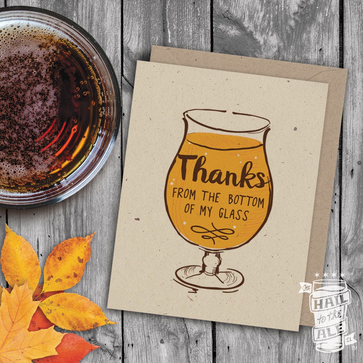Thank You Beer Card Craft Beer Lover Beer Art Greeting