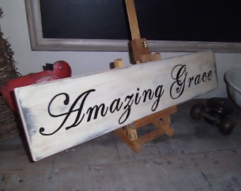 Amazing Grace Sign , Amazing Grace Wood Sign, Amazing Grace Wall Art