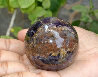 On Hot Sale !!! Rare Blue Auralite 23 Crystal Healing Power Shpere Ball - 218 GMS