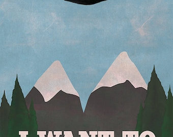 X-Files Twin Peaks Mashup (8x10, 11x17, or 13x19) Poster TV