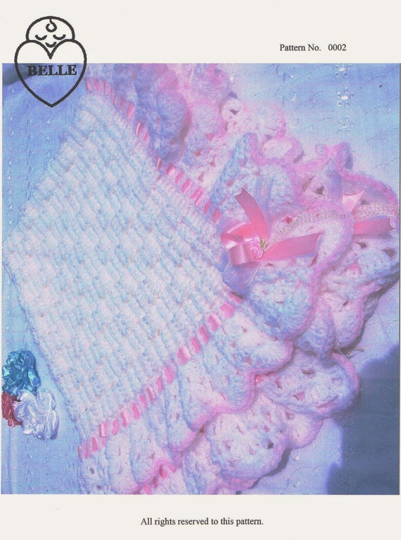 Download Crochet baby blanket pattern in Basket weave stitch. Size